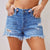 Claire High Rise Distressed Jean Shorts